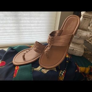 A. Gianetti tan sandals/ 8.5